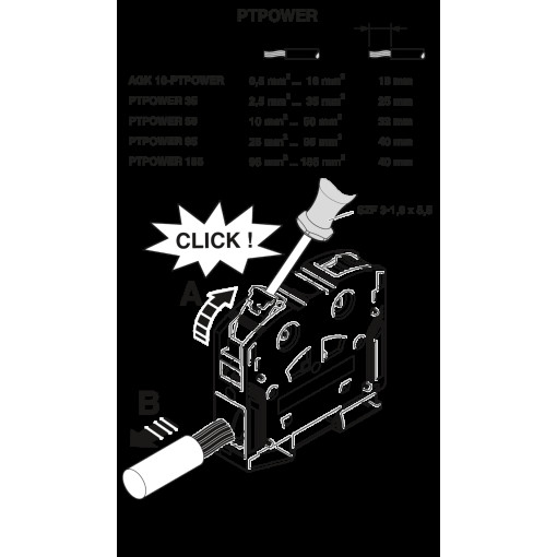Клемма для высокого тока - PTPOWER 35-F BU 3212079