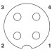 Кабель для датчика / исполнительного элемента - SAC-4P- 1,5-800/M12FR-3L 1456996