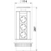 Анодированный выдвижной блок OBO Bettermann 6116887 на 3 места 2р+E 250V AC+2 RJ45 Cat.6+HDMI кабель 3м