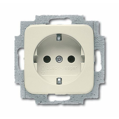 Розетка с заземлением Abb — Вusch-Duro 20EUC-212 цвет-слоновая кость.
