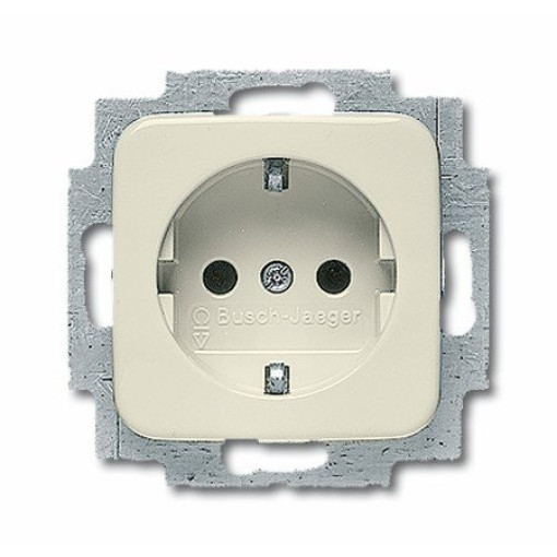 Розетка із заземленням Abb — Вusch-Duro 20EUC-212 колір - слонова кістка