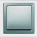 Вимикач 1-клавішний Abb «Pure — натуральна сталь» (зразок)