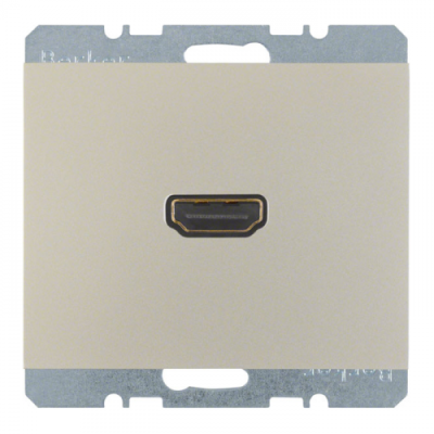 HDMI-розетка, підключення ззаду під кутом 90 град., нержавіюча сталь, «K.5» 3315437004 HDMI-розетка, підключення ззаду під кутом 90 град., нержавіюча сталь, «K.5» 3315437004