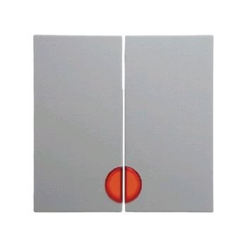 Клавиша выключателя с подсветкой 2-а Berker для коллекций S.1/B.3/B.7 GLAS, цвет «полярно белый матовый», 16271909