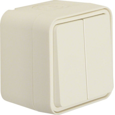 Кнопка 2-клавішна IP55, полярний білий, 10АX/250В W.1