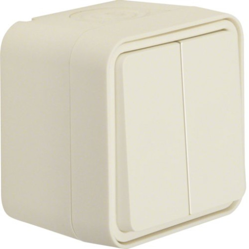 Кнопка 2-клавішна IP55, полярний білий, 10АX/250В W.1