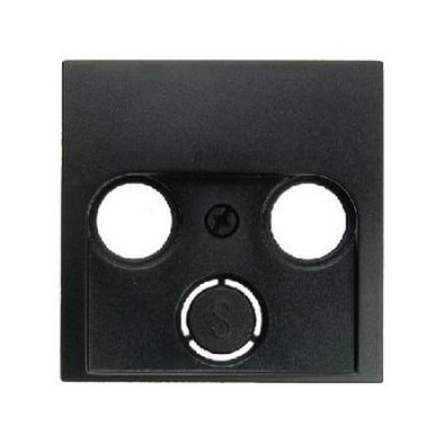 Накладка для антенной розетки 2/3 отв., «антрацит, матовый» B.3/B.7 GLAS 12031606