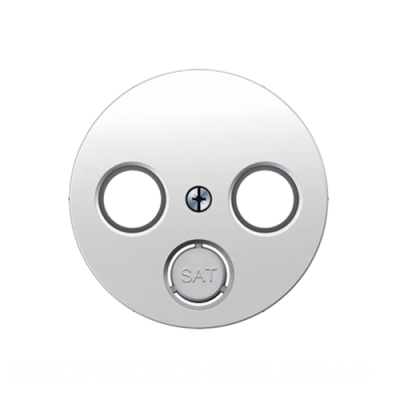 Накладка для антенной розетки 2/3 отверстия, полярная белизна (глянцевый), R.х, 12032089