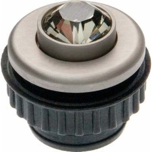 Нажимная кнопка Black Diamond, цвет - стальной, 1.5А/24В, Berker TS Crystal