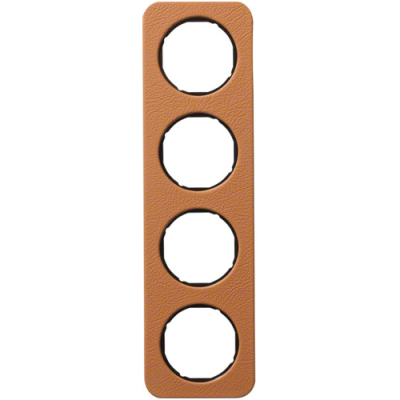 Рамка 4-а коричневий/чорний (глянцевий), шкіра, R.1, 10142364