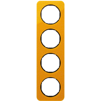 Рамка 4-я оранжевый прозрачный/чёрный (глянцевый), акрил, R.1, 10142334