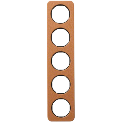 Рамка 5-я коричневый/чёрный (глянцевый), кожа, R.1, 10152364