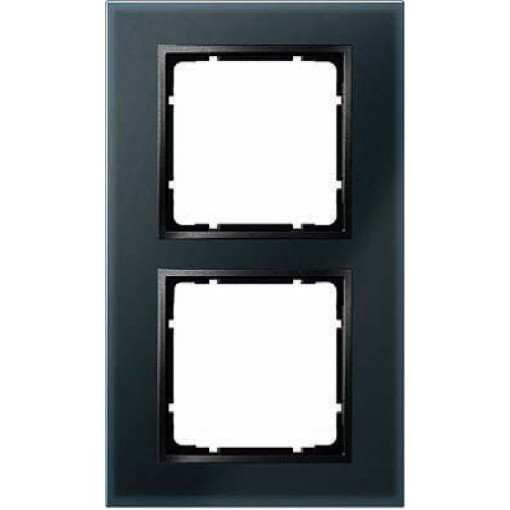 Рамка скляна 2-а колекція B.7 GLAS, колір «чорний антрацит, матовий», 10126616