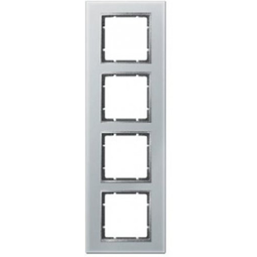 Рамка скляна 4-а колекція B.7 GLAS, колір «алюміній, матовий», 10146414