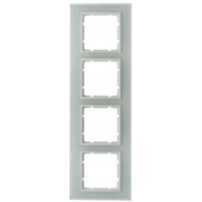 Рамка скляна 4-а колекція B.7 GLAS, колір «полярно-білий, матовий», 10146909
