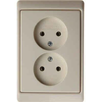 Розетка без з/к двойная, белая, 16А/250В ARSYS, 6161550002