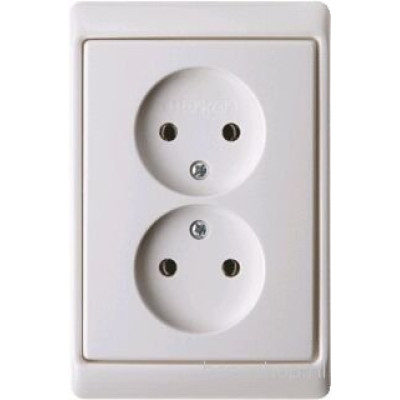 Розетка без з/к двойная, полярно-белая, 16А/250В ARSYS, 6161550069