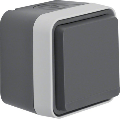 Розетка з з/к із захистом від дітей IP55, сіра, 16А/250В W.1