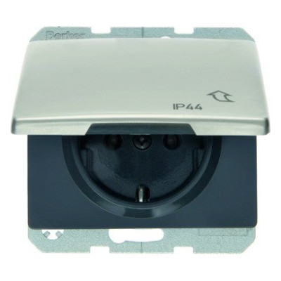 Розетка з з/к з кришкою, нержавіюча сталь, 16А/250В ARSYS IP44 Розетка з з/к з кришкою, нержавіюча сталь, 16А/250В ARSYS IP44