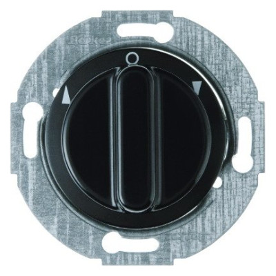 Вимикач поворотний для жалюзі, 2-пол., чорний, 10А/250В 1930/GLASSERIE/PALAZZO