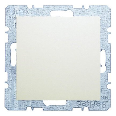 Заглушка с центральной панелью, с фиксатором, Berker из коллекции S.1/B.3/B.7 GLAS, «белый глянцевый» 6710098982