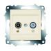 Розетка TV+SAT проходная Cosmo бежевый