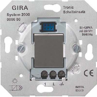 Механизм датчика движения 50-420Вт Tronic System 2000 Gira 086600 Механизм датчика движения 50-420Вт Tronic System 2000 Gira 086600