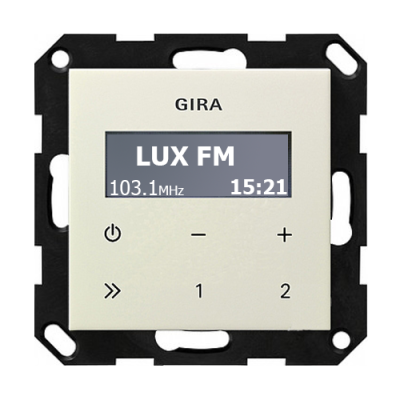 Радіо з функцією RDS, System 55, Gira 228401 Кремовий глянцевий