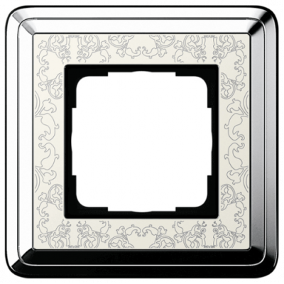 Рамка 1 пост ClassiX Art Хром кремовий