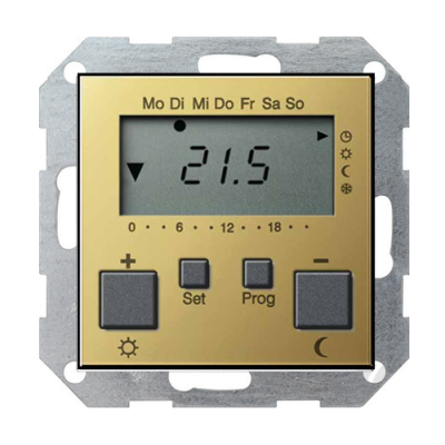 Термостат 230V з таймером System 55 Gira 2370604 Латунь