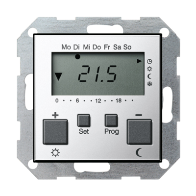Термостат 230V з таймером System 55 Gira 2370605 Хром