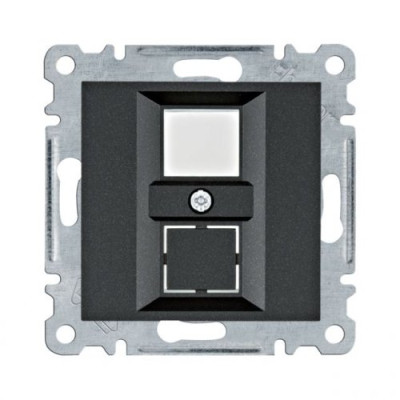 Панель подвійна для RJ12/RJ45 Lumina, чорна, WL2323