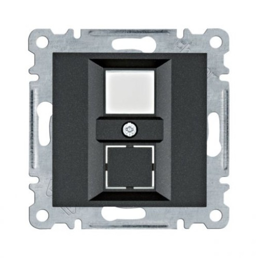Панель двойная для RJ12/RJ45 Lumina, черная, WL2323