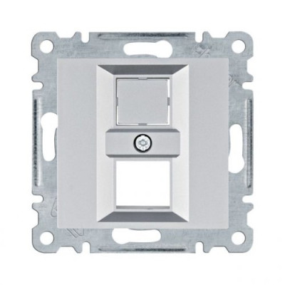 Панель подвійна для RJ12/RJ45 Lumina, срібна, WL2322