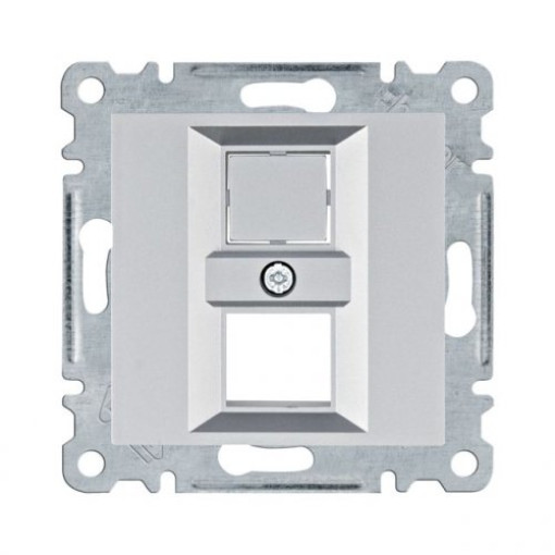 Панель подвійна для RJ12/RJ45 Lumina, срібна, WL2322