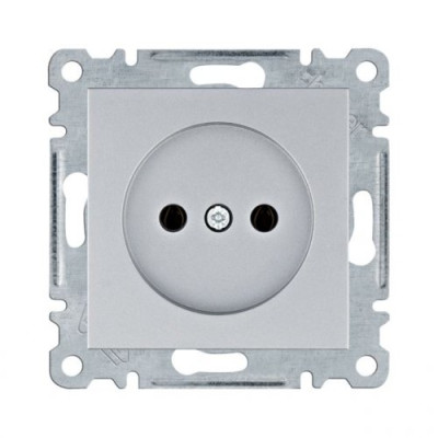 Розетка без з/к Lumina, срібна, 16А/230В , WL1012