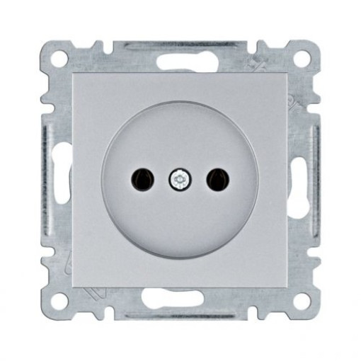 Розетка без з/к Lumina, срібна, 16А/230В , WL1012