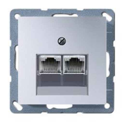 Лицевая панель TF/PC  2-я JUNG A569-2PLUAAL алюминий