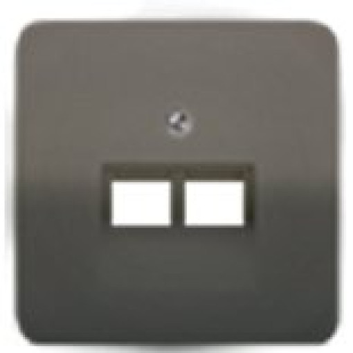 Панель розетки TF/PC 2-я  JUNG CD569-2UABR коричневый