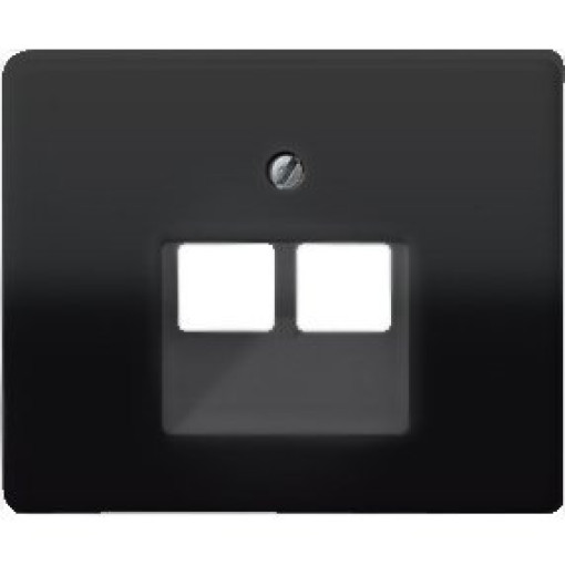 Панель розетки TF/PC 2-я  JUNG SL569-2UASW черный