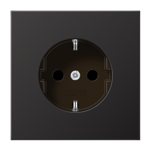 Розетка с заземлением и защитой JUNG AL1520 KID Dark