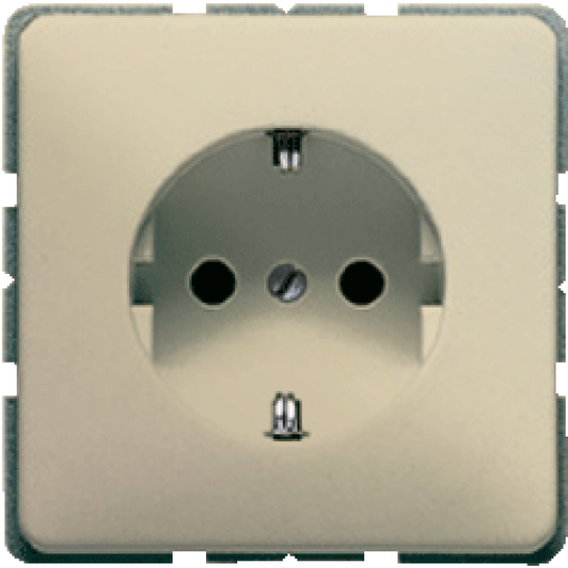 Розетка с заземлением JUNG CD520GB бронза