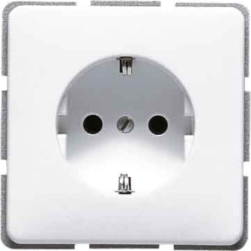 Розетка із заземленням JUNG CD520WW білий