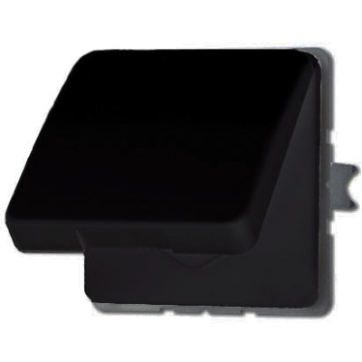 Розетка з з/к з кришкою JUNG CD520WUSW чорний