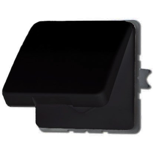 Розетка з з/к з кришкою JUNG CD520WUSW чорний