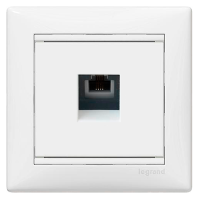 Телефонная розетка 1 выход RJ11 Legrand Valena 774438, цвет белый