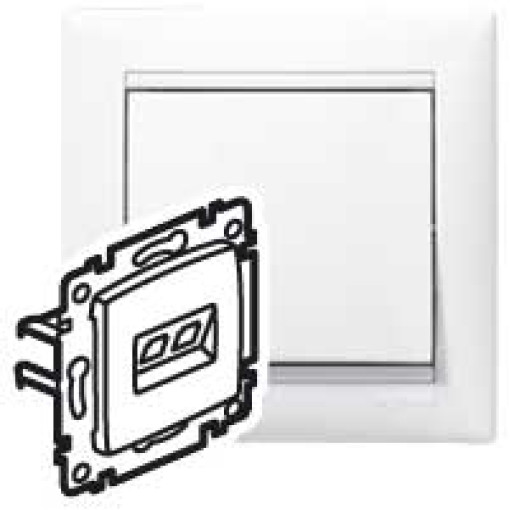 Компьютерная розетка 1хRJ45 5кат UTP 774238 Legrand Valena, цвет белый