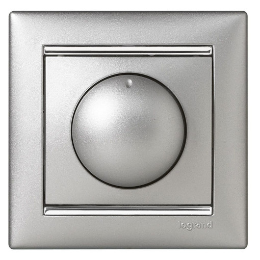 Диммер (светорегулятор) поворотный 40-400W 770261 Legrand Valena, цвет алюминий