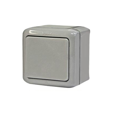 Кнопка накладная 1-клавишная, Forix™ 782384, цвет серый