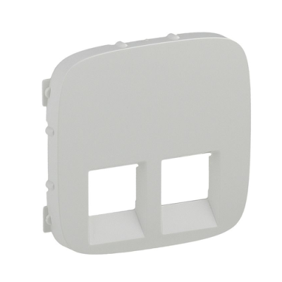 Лицевая панель для розетки 2x RJ45, Valena Allure, цвет белый
